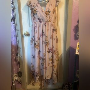 Pink floral dress